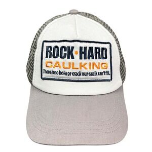 Spirit‎ Rock Hard Caulking Trucker Hat Snapback Mesh Cap OSFM No Hole Can't Fill